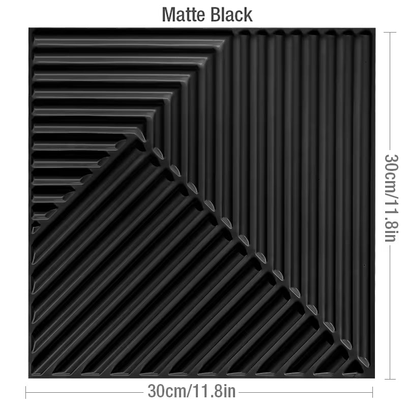 12Pcs 30Cm House Wall Renovation Geometric 3D Wall Panel Non-Self-Adhesive 3D Wall Sticker Room Bathroom Ceramic Tile Wallpaper