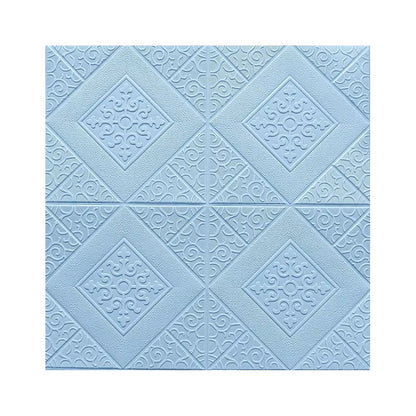 10Pcs 70×70Cm Ceiling Wallpaper 3D Foam Brick Wallpaper Adhesive Wall Decor Wall Stickers