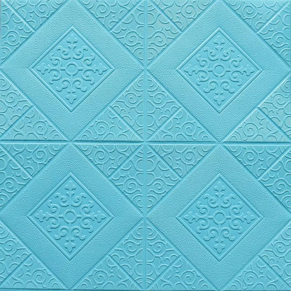 10Pcs 70×70Cm Ceiling Wallpaper 3D Foam Brick Wallpaper Adhesive Wall Decor Wall Stickers