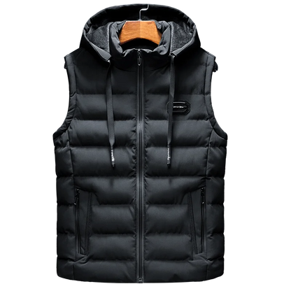 Men's Hooded Sleeveless Jacket