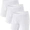 DAVID ARCHY Men's Underwear Micro Modal Dual Pouch Trunks Support Ball Pouch Bulge Enhancing Boxer Briefs for Men 4 Or 7 Pack White - 6.5" in 3 Pack Large