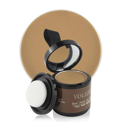 VOLLUCK Root Touch Up Powder for Gray Hair and Beard - 0.35 Ounce Hairline Filler for Women and Men, Hair Shadow Concealer for Bald Spots and Eyebrows, Dark Black