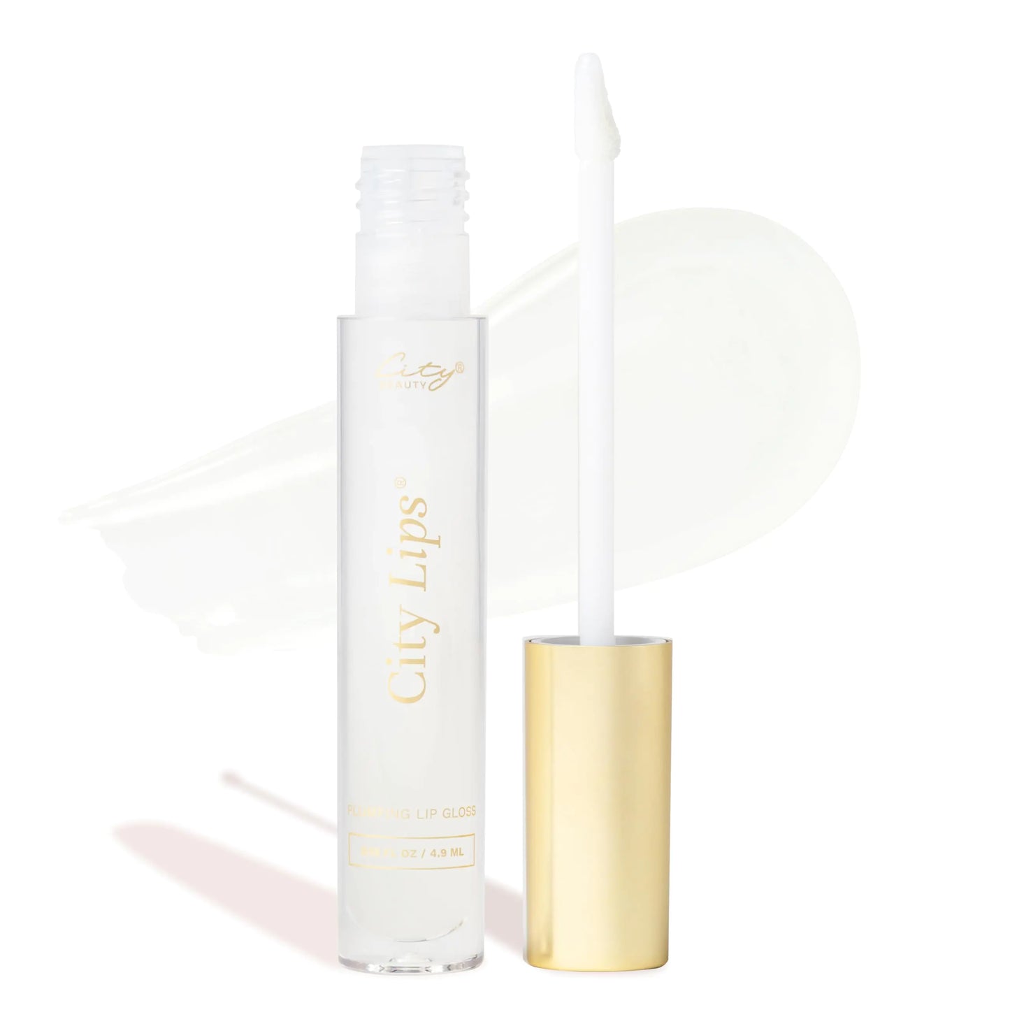 City Beauty City Lips Clear - Plumping Lip Gloss - Hydrate & Volumize - High Shine Lip Plumper - Hyaluronic Acid & Peptides Visibly Smooth Lip Wrinkles - Cruelty-Free