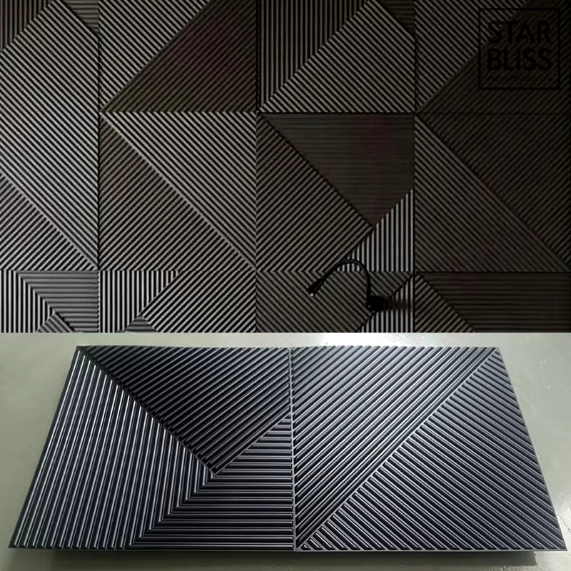 12Pcs 30Cm House Wall Renovation Geometric 3D Wall Panel Non-Self-Adhesive 3D Wall Sticker Room Bathroom Ceramic Tile Wallpaper