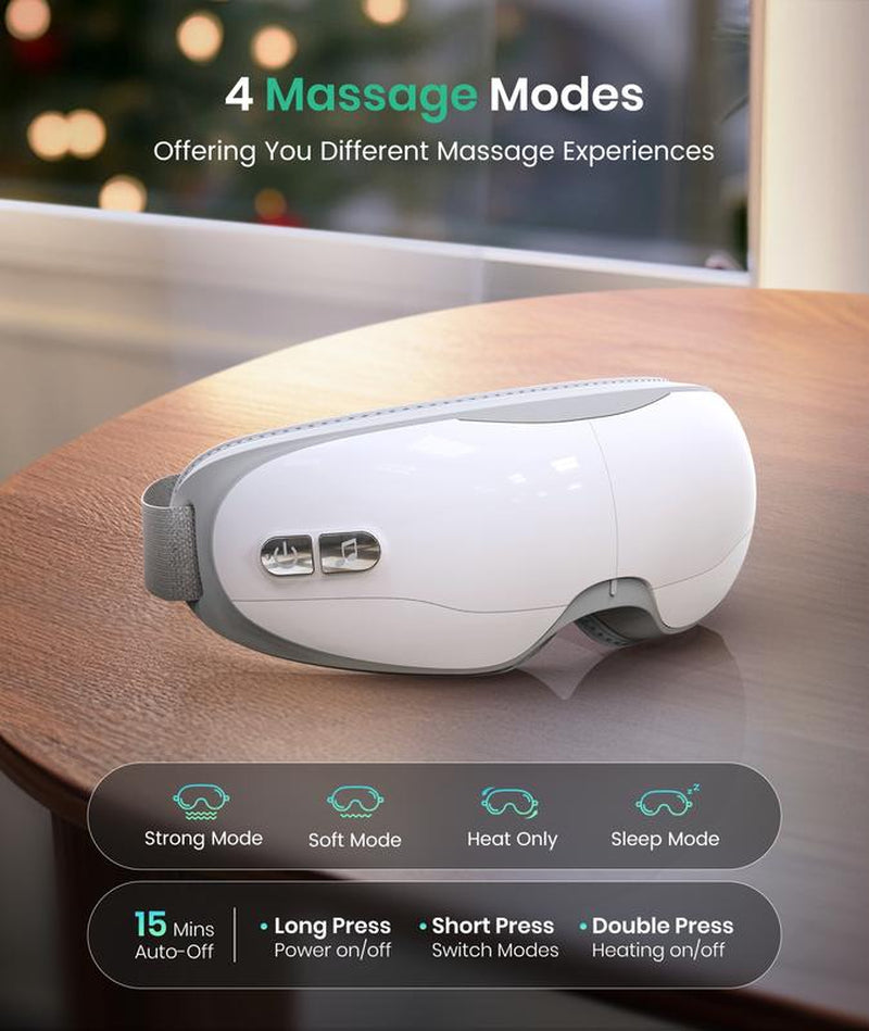 Restnature Eye Massager - Eye Massager with Heat Music, Birthday Gifts for Women Mom, Eye Care Relaxation Self Care Christmas Gifts for Women, Reduce Eye Strain