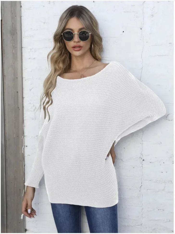 Women's Loose Fit Striped Pullover Sweater