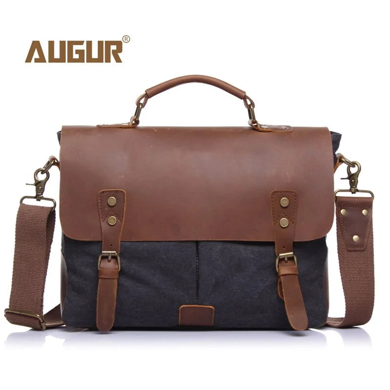 Men's Vintage Handbag Genuine Leather