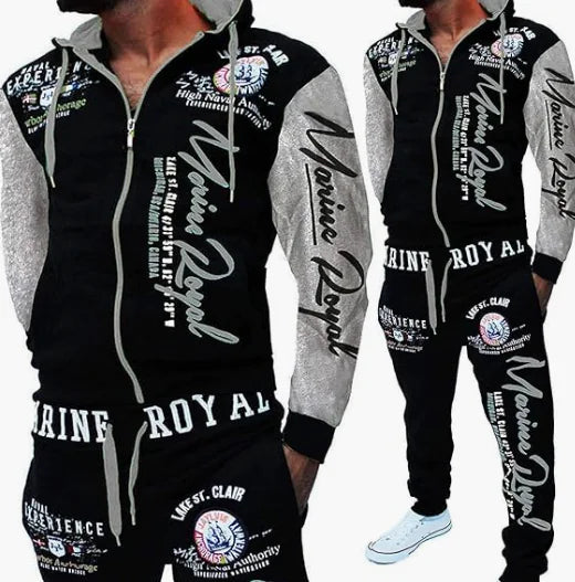 Men's Hooded Tracksuit Set