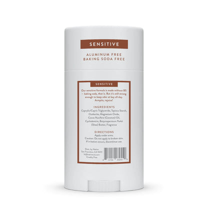 Native Sensitive Deodorant Contains Naturally Derived Ingredients, 72 Hour Odor Control | Deodorant for Women & Men, Aluminum Free with Baking Soda, Coconut Oil and Shea Butter, Coconut & Vanilla