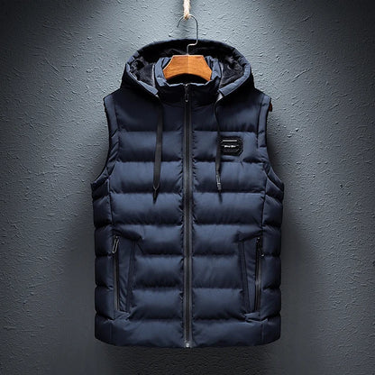 Men's Hooded Sleeveless Jacket