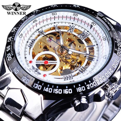 Men's Mechanical Sport Golden Watch