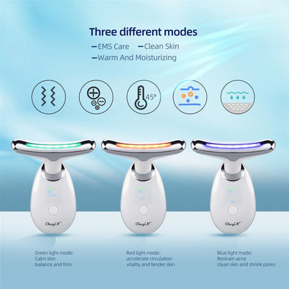 EMS Neck Face Beauty Device LED