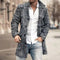 Men's Fashion Casual Tweed Stand-up Collar Coat