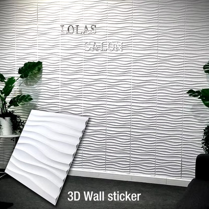 12Pcs 30Cm House Wall Renovation Geometric 3D Wall Panel Non-Self-Adhesive 3D Wall Sticker Room Bathroom Ceramic Tile Wallpaper