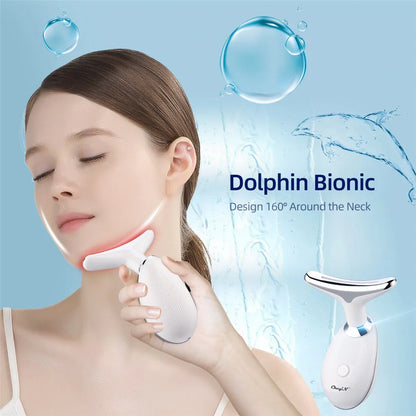 EMS Neck Face Beauty Device LED