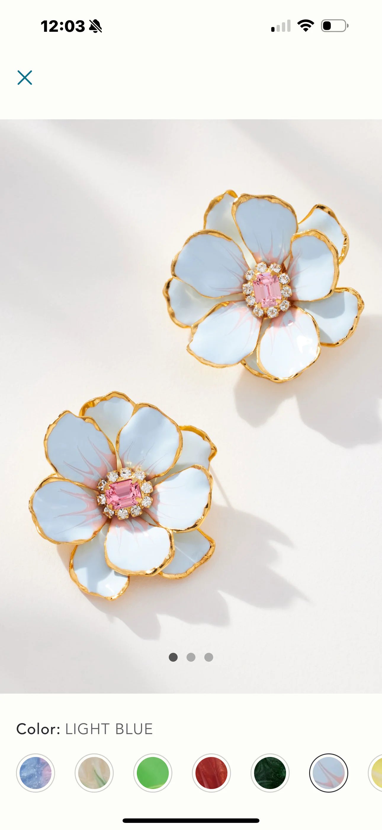 Mini Beauty Flower Stud Earrings Set Of 2