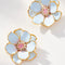 Mini Beauty Flower Stud Earrings Set Of 2