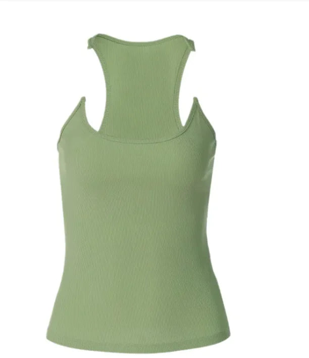 Women's Inner Outer Wear Solid Color Vest