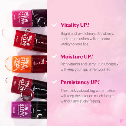 ETUDE Dear Darling Water Tint #5 Grape Ade | Vivid Color Lip Stain with Moisturizing Weightless & Non-sticky Finish Lip Stain | Smudge-proof & Lightweight Lip Tint | K-beauty 0.31 Fl Oz (Pack of 1)